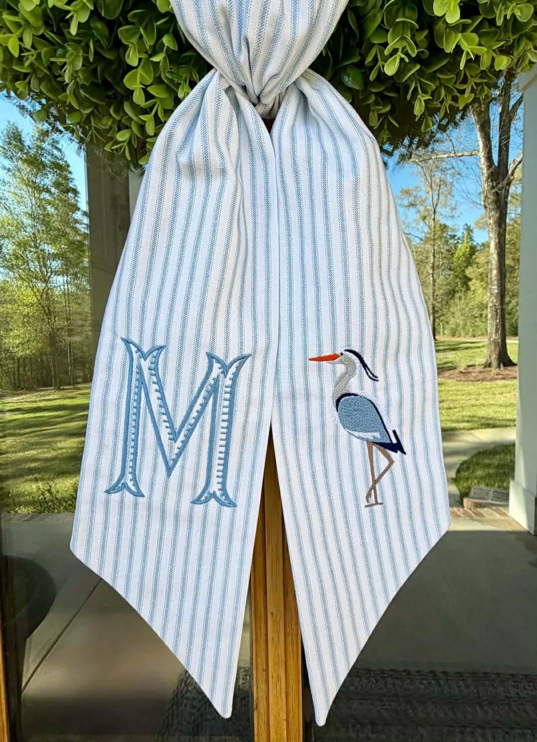 Summer Stripe Wreath Sash