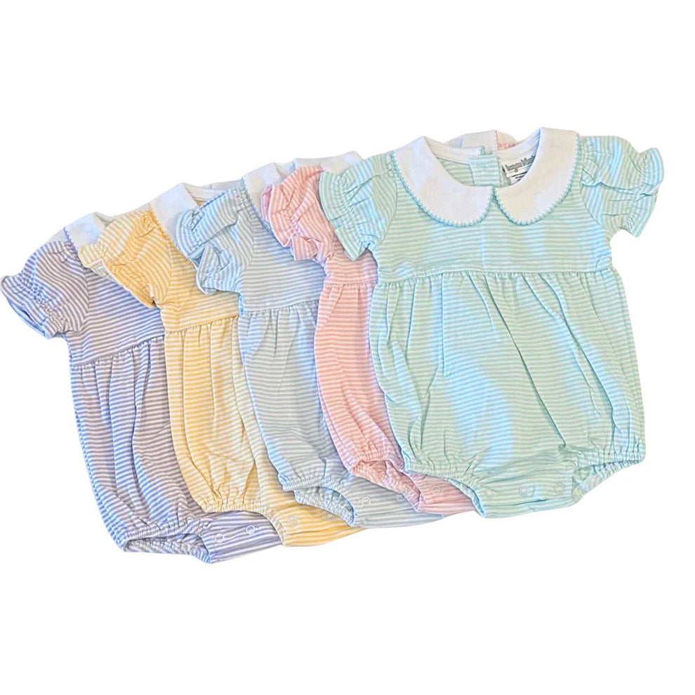 Back to School - Stripe Peter Pan Collar Bubble