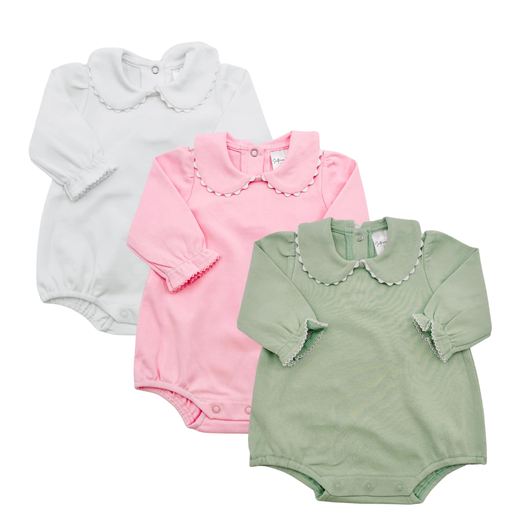 Fall Scalloped Collar Bubble Long Sleeve