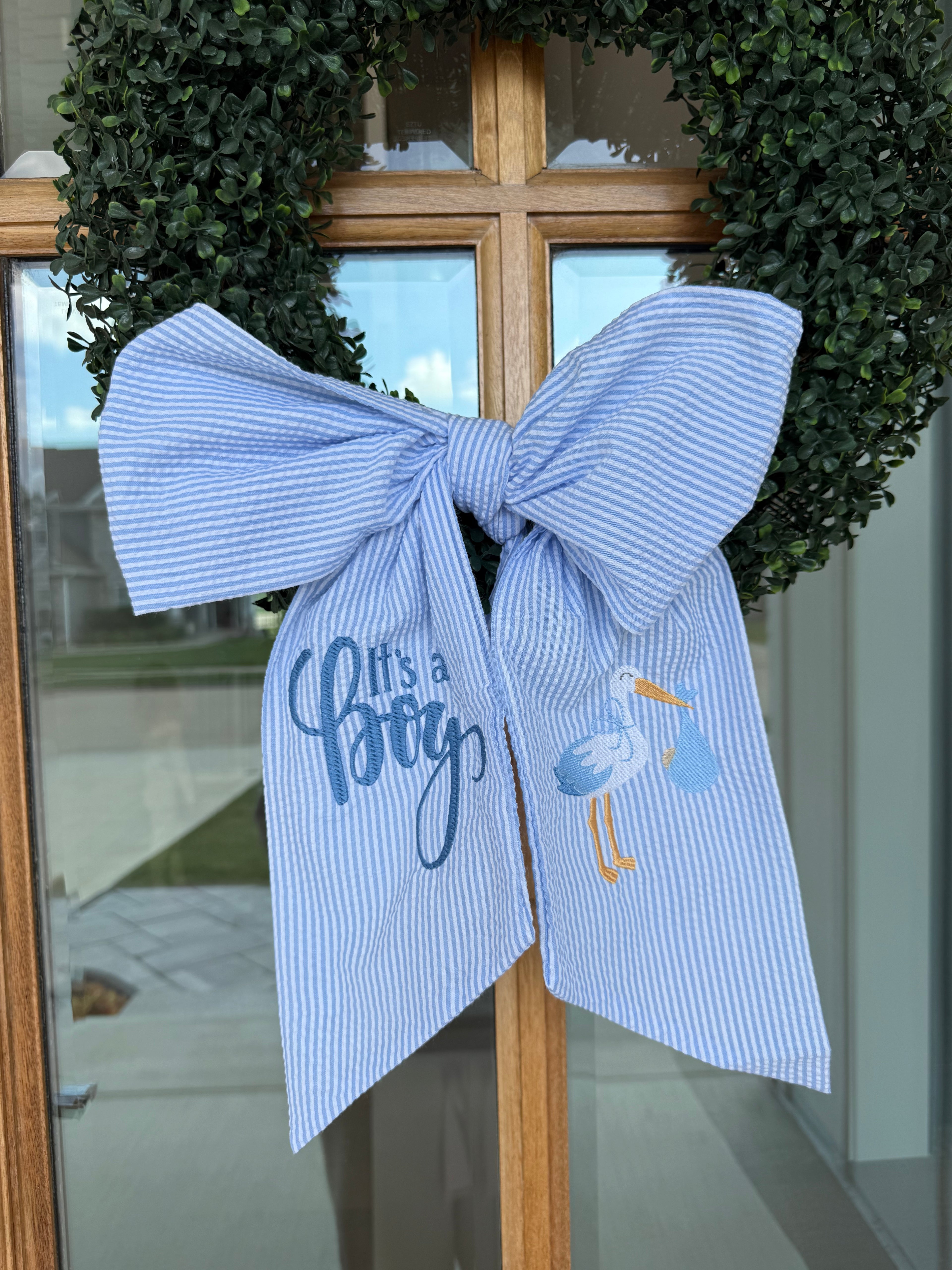 Baby Announcement - Swaddle & Wreath Sash
