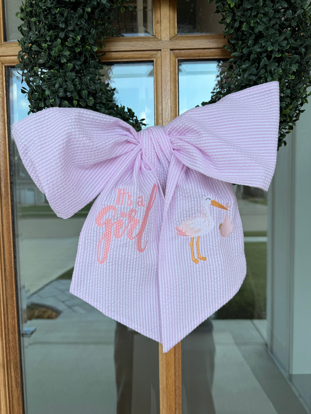 Baby Announcement - Swaddle & Wreath Sash