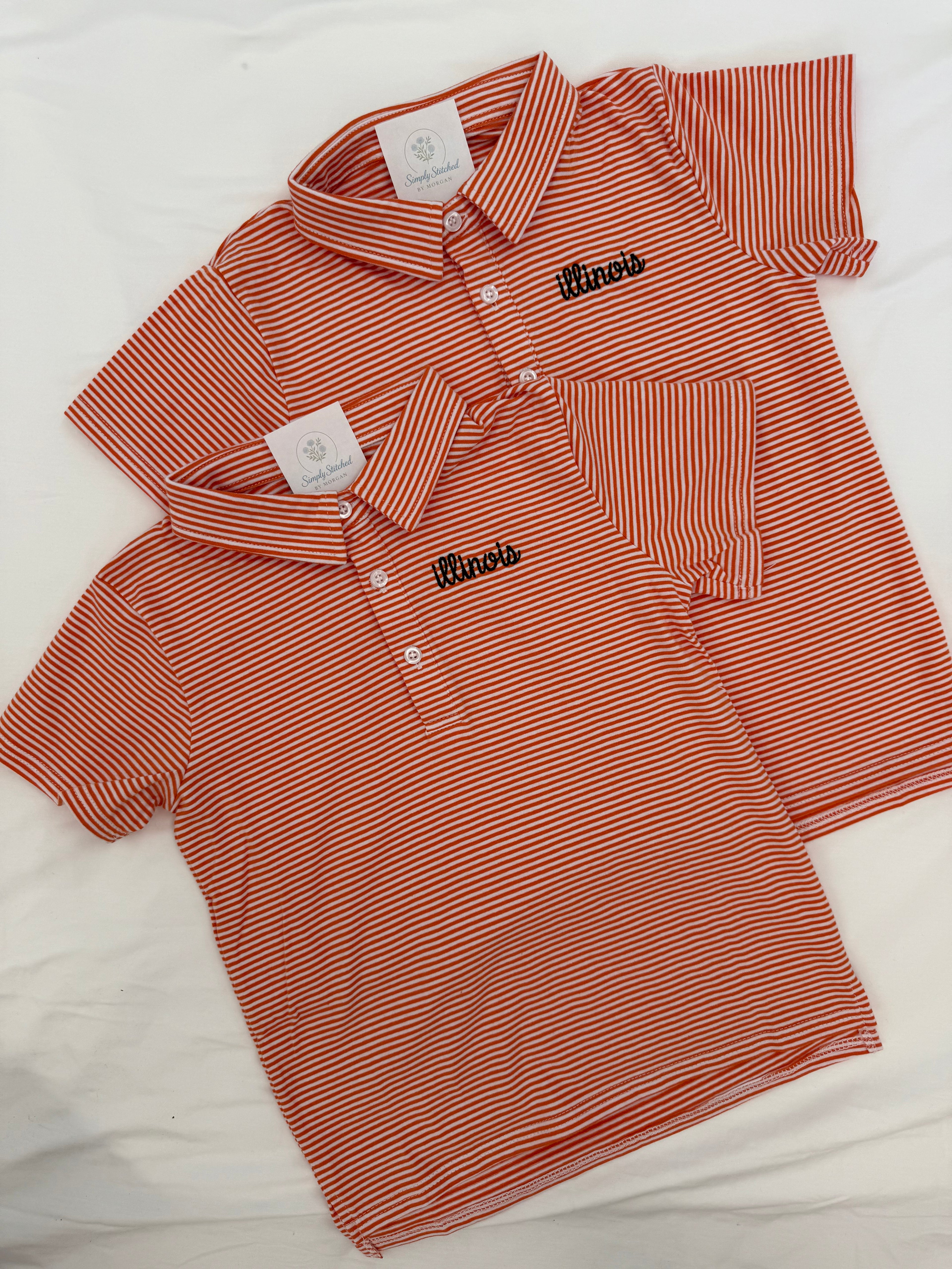 Illinois Striped Polo