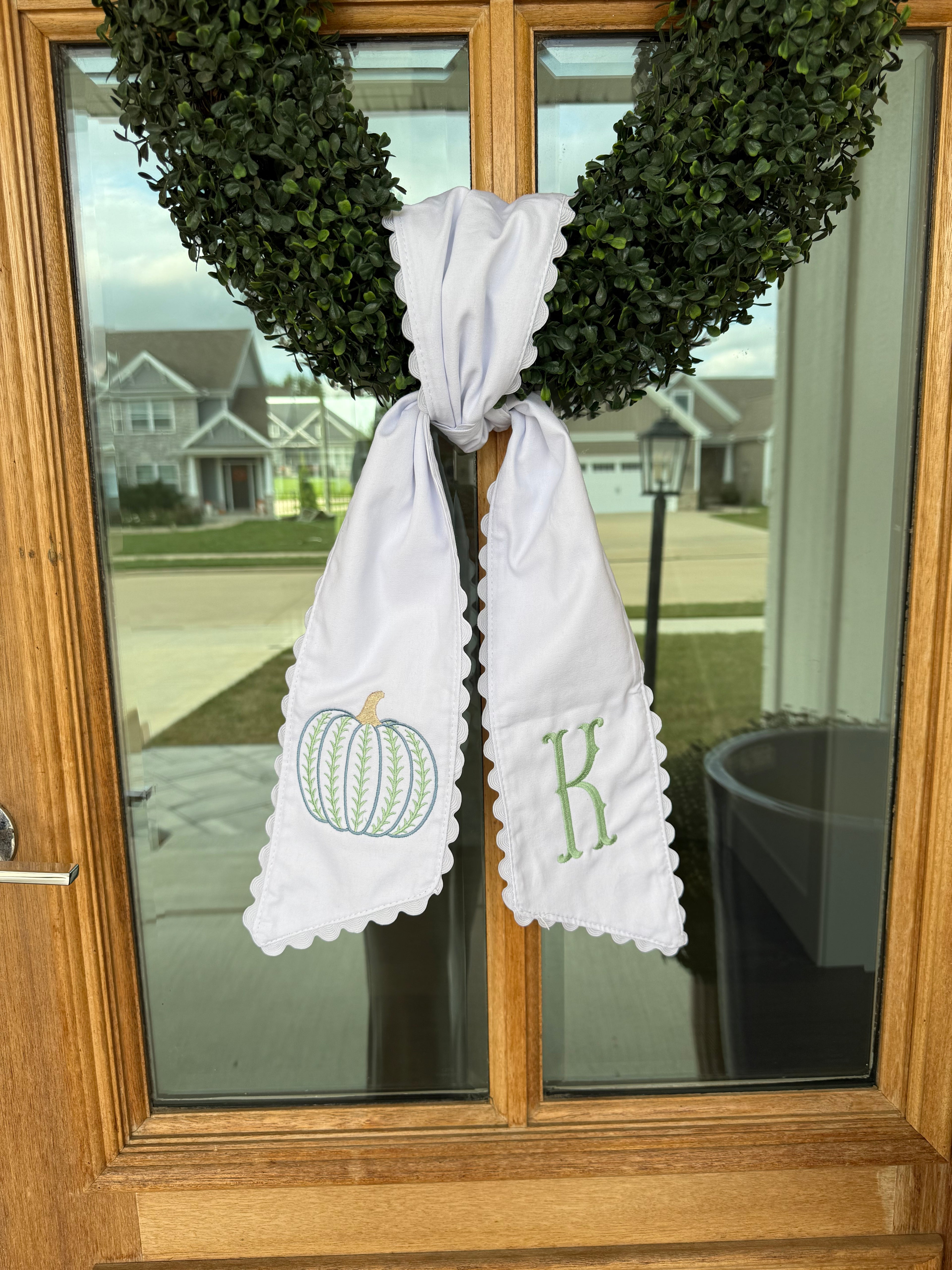 Vine Pumpkin Wreath Sash