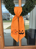 "Trick-or-Treat" Wreath Sash