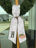 Fall Pumpkin Wreath Sash