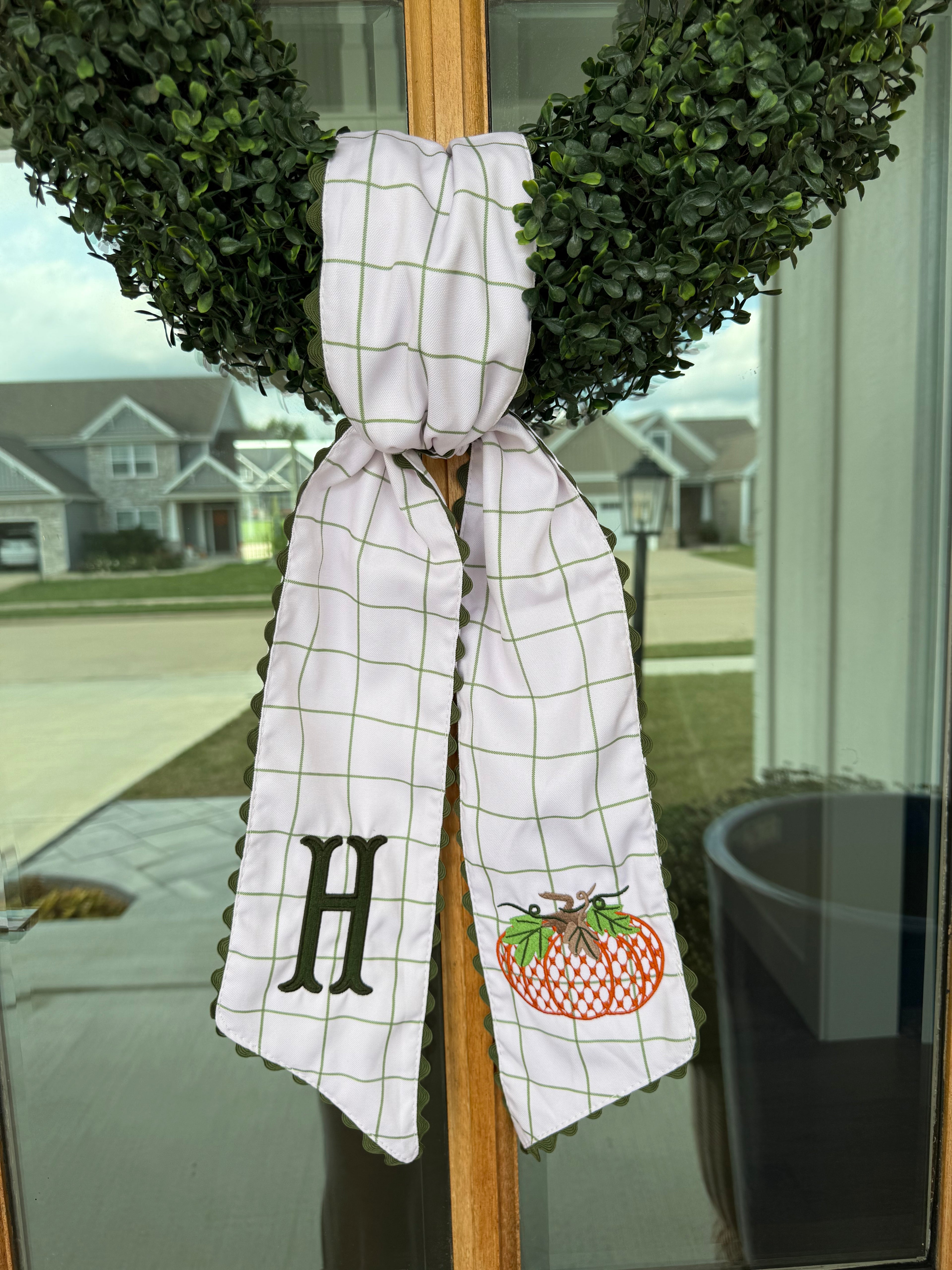 Fall Pumpkin Wreath Sash