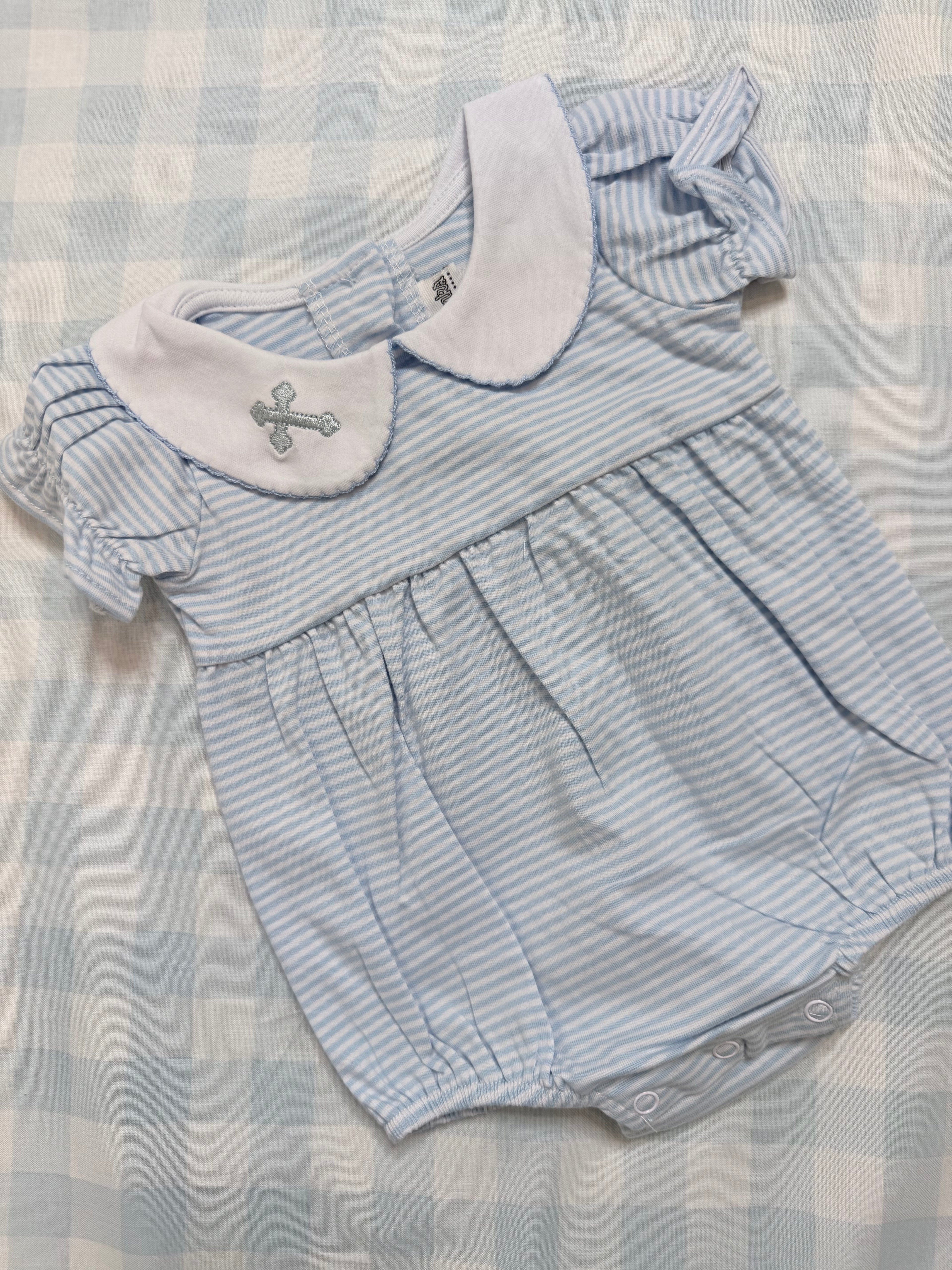 Back to School - Stripe Peter Pan Collar Bubble