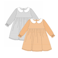 Fall Peter Pan Collar Long Sleeve Stripe Dress