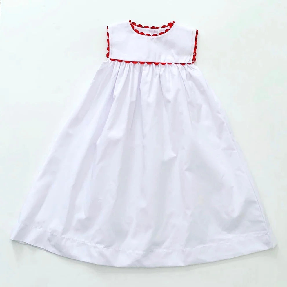 4th of July - Girl Ric Rac Trim Dress